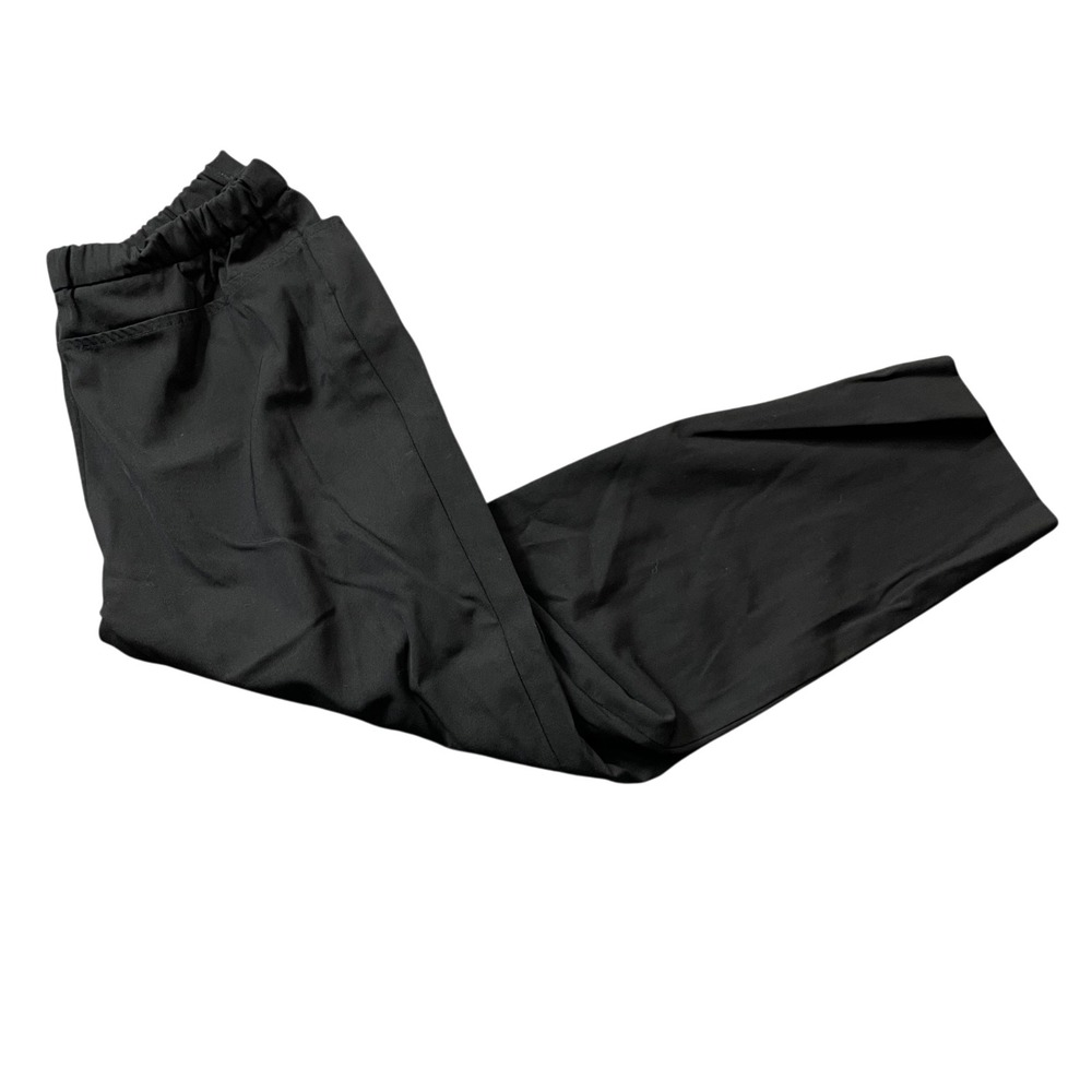 Akris Punto 14 Black Pants Pockets 98% Wool Side Zipper Straight Leg